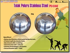 Tolak Peluru Stainless Steel 6kg TPS-6 IAAF - DISTRIBUTOR 